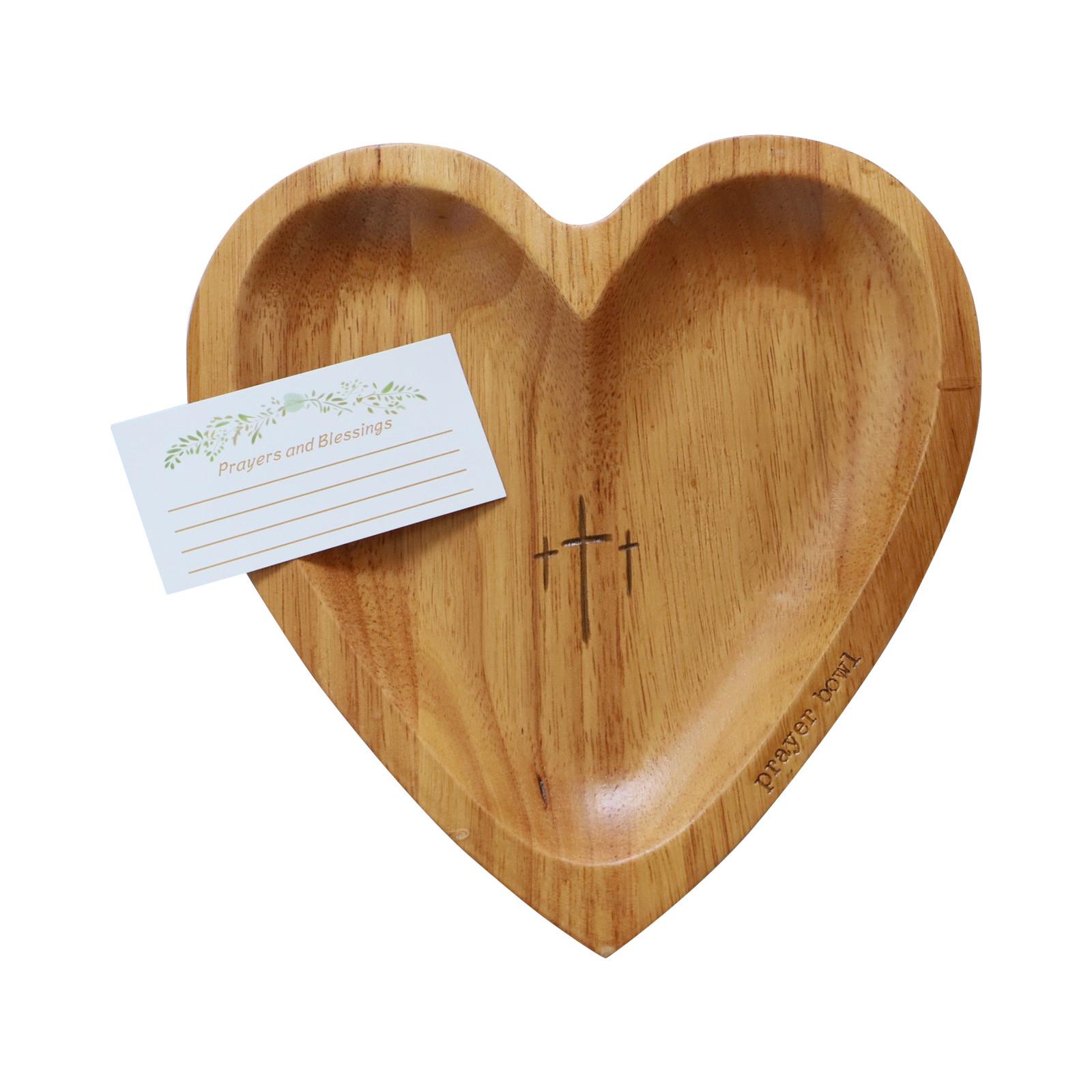 

Wooden Heart Blessing Bowl Handcrafted Blessing Bowl With Cards, Dough Bowl With Blessing Cards, Religious Gifts, Heart Blessing Bowl, Christmas Gifts One Size