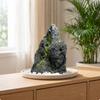 Escultura de Rocha Realista Texturizada Artificial com Musgo Pedra Falsa Irregular para