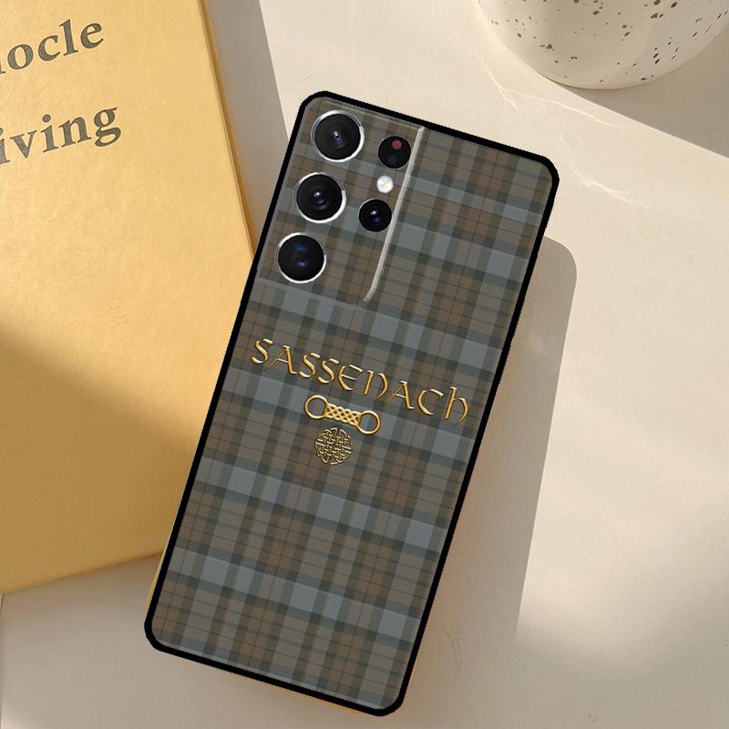 Outlander Tartan Sassenach Baksida För Samsung Galaxy S23 S21 Ultra S20 FE S9 S10 S22 Plus Note 10 Plus S22 Ultra Fodral