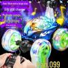 Remote Control Stunt Car with Lights, Music, and Twisting Action - Transforming Toy for Kids