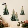 Snow Effect Wood Wall Panels 3Pcs Wooden Christmas Tree Decor, Winter Snowy Pine Hanging Decorative Mounted Art Sign, Rustic Forest Ornaments for Xmas