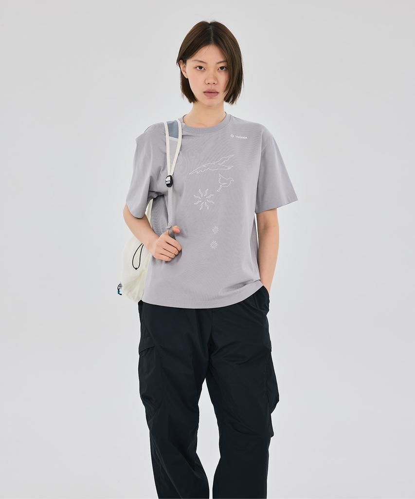 Hellinogseuweeo Splash Graphic T-Shirt_Light Gray