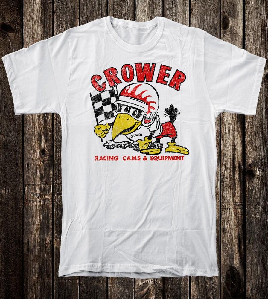 

Retro Hot Rod Tee T Shirt Speed Shop Drag Race Racing Crower Racing Cams L