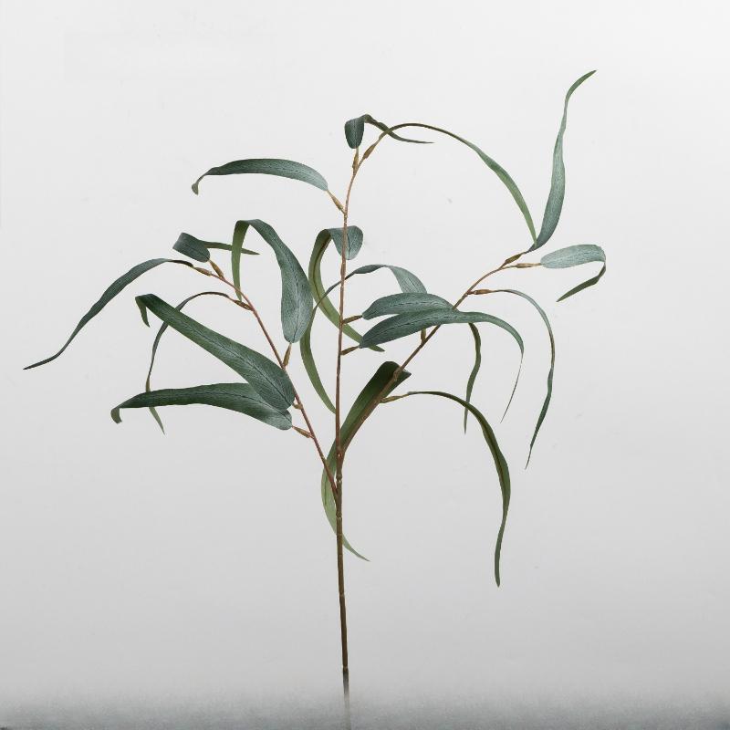 

10pcs Simulation Green Plant Silk Curved Palm Tree Leaves Wedding Decoration Beige Willow Leaf Eucalyptus Artificial Plants зелёный