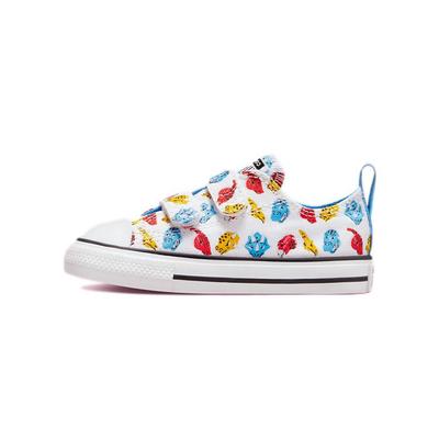 Tênis de Bebê Chuck Taylor All Star Low Easy-On TD Dino Daze Branco Azul Universidade 771466C