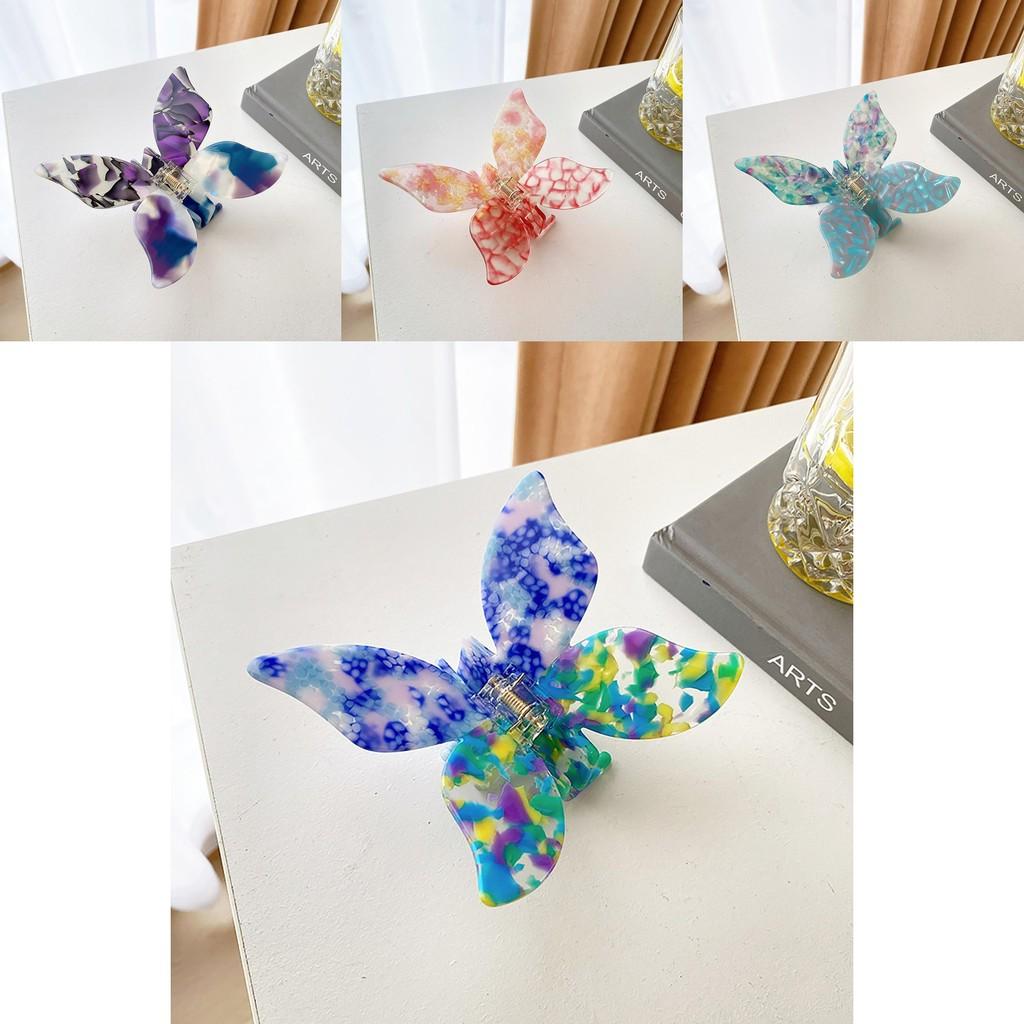 Exquisite Butterfly Design Acetate Hair Clip For Stylish Women Available In Vibrant Colors
