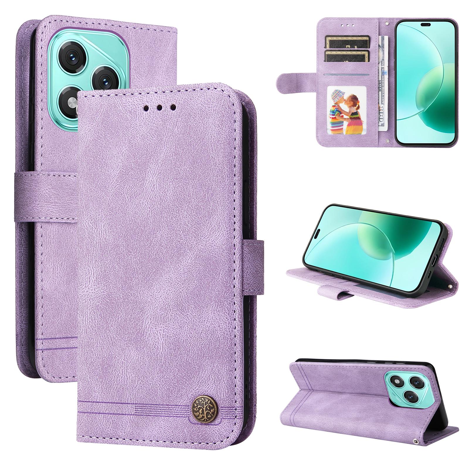 

For Honor 400 Lite Leather Wallet Cases Skin Touch Phone Cover Stand with Strap Blue