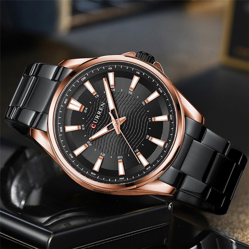 CURREN Sport Men Watch Luxury Business Waterproof Male Clock Black  Quartz Man Wristwatch