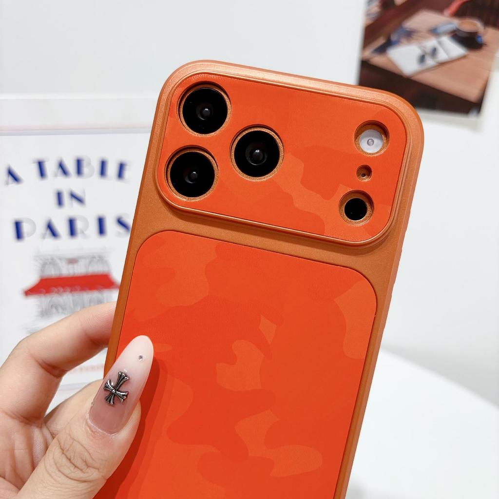 Anti-Slip Full Coverage Leather Texture Phone Case for iPhone 17 Pro Max, Compatible with 16 Pro Max