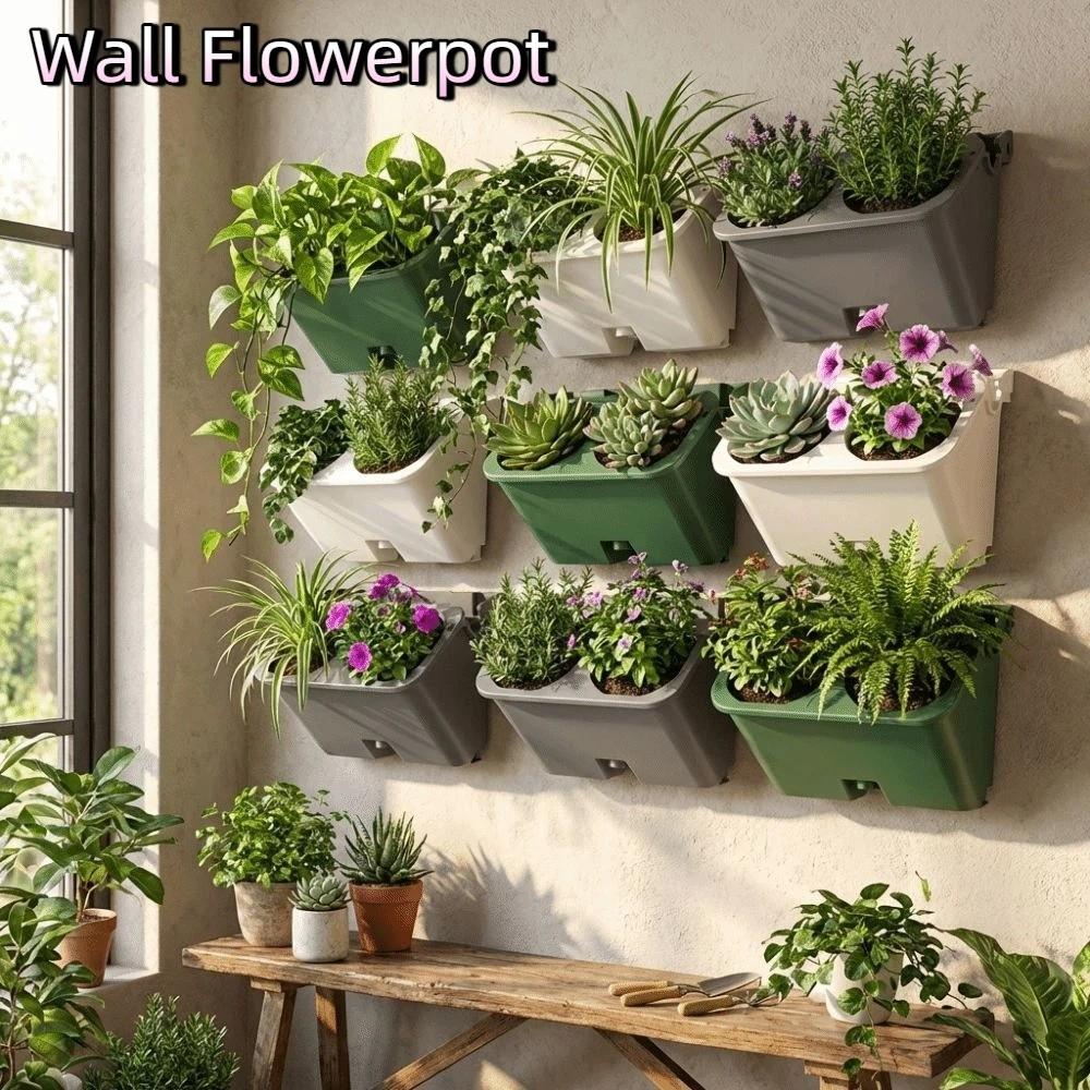Self Watering Vertical Planter 2/3 Holes Plants Grow Container Wall Flowerpot  Greening Plant