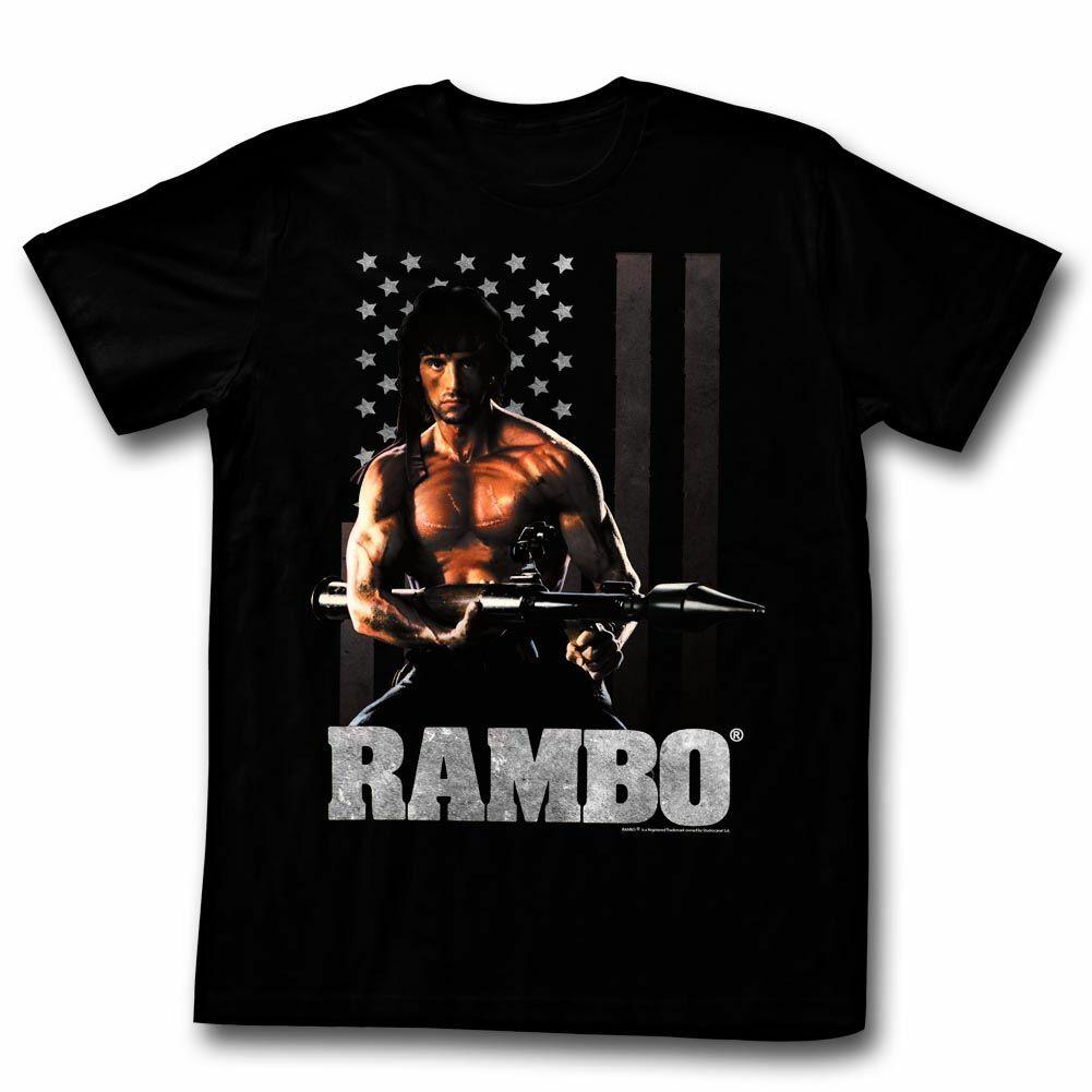 Rambo Ramberica Black Adult T-Shirt S