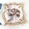 1116 retro carriage new silk small square scarf women's spring and summer decoration small scarf mulberry silk silk scarf sunscreen shawl