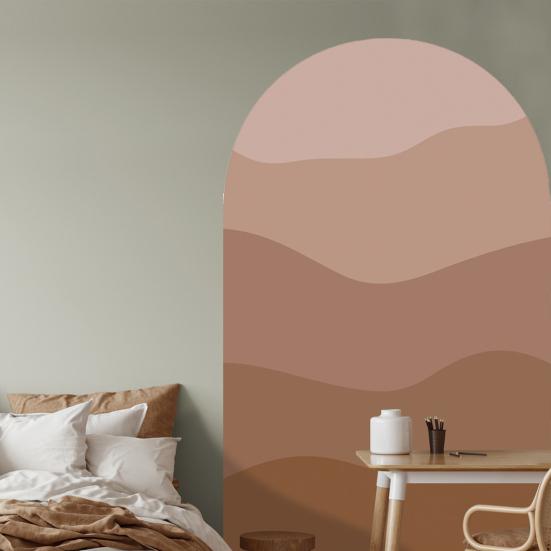 Wall Decal Boho Style Gradient Color Block Arch Removable Adhesive DIY PVC Home Indoor Wall Paper Sticker Household Supplies