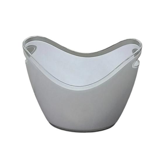 Huaqianguhh Double Layer Ice Bucket, Long-Lasting Cold Preservation, with Handles Drink for Beverage Cocktail Bar Parties