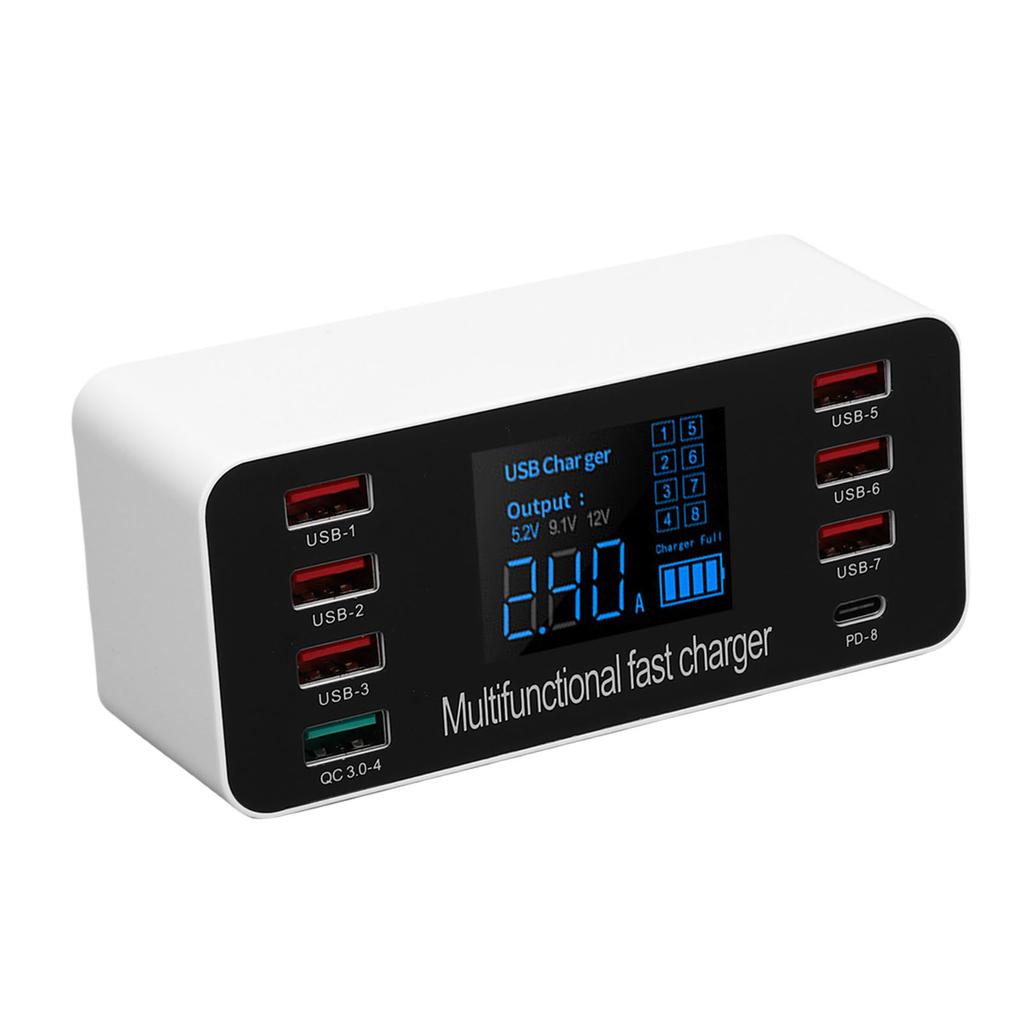 60W USB C Charger GaN Portable USB C PD Fast Charging Station Hub Laptop Charging Adapter for Home Office US Plug