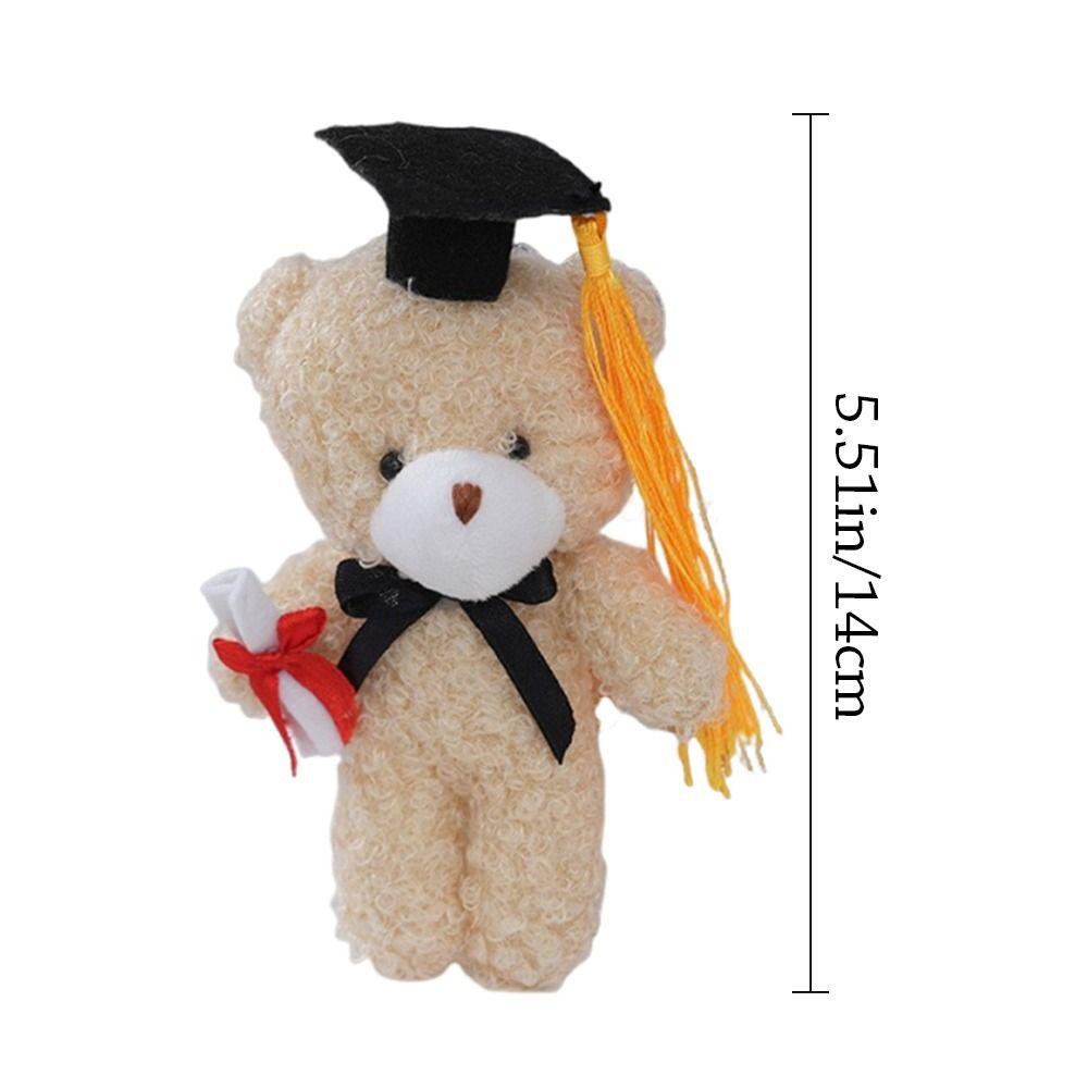 14cm Cute Stuffed Animal Doll Cartoon Graduation Bear Doll Doctor Bear Plush Toy Graduation