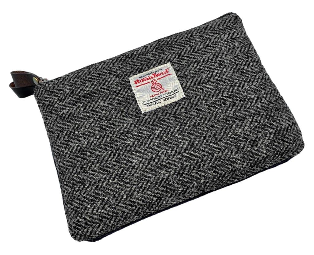 

[nature et evoluer] Harris Tweed and Recycled Wool Double Zipper Shoulder Bag WG2004 CGYHNV