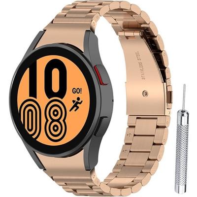 Bracelet for Samsung Galaxy Watch 4/5/6/7/FE 40/42/43/44/45/46/47mm, Pink Rose Gold