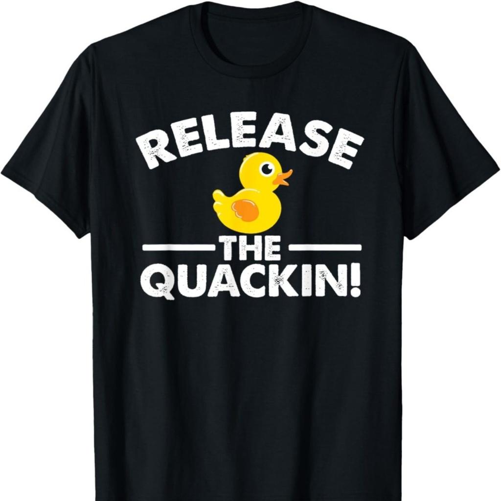 Release The Quackin Rubber Duck Graphic Tee Unisex's Casual Breathable Cotton T-Shirt