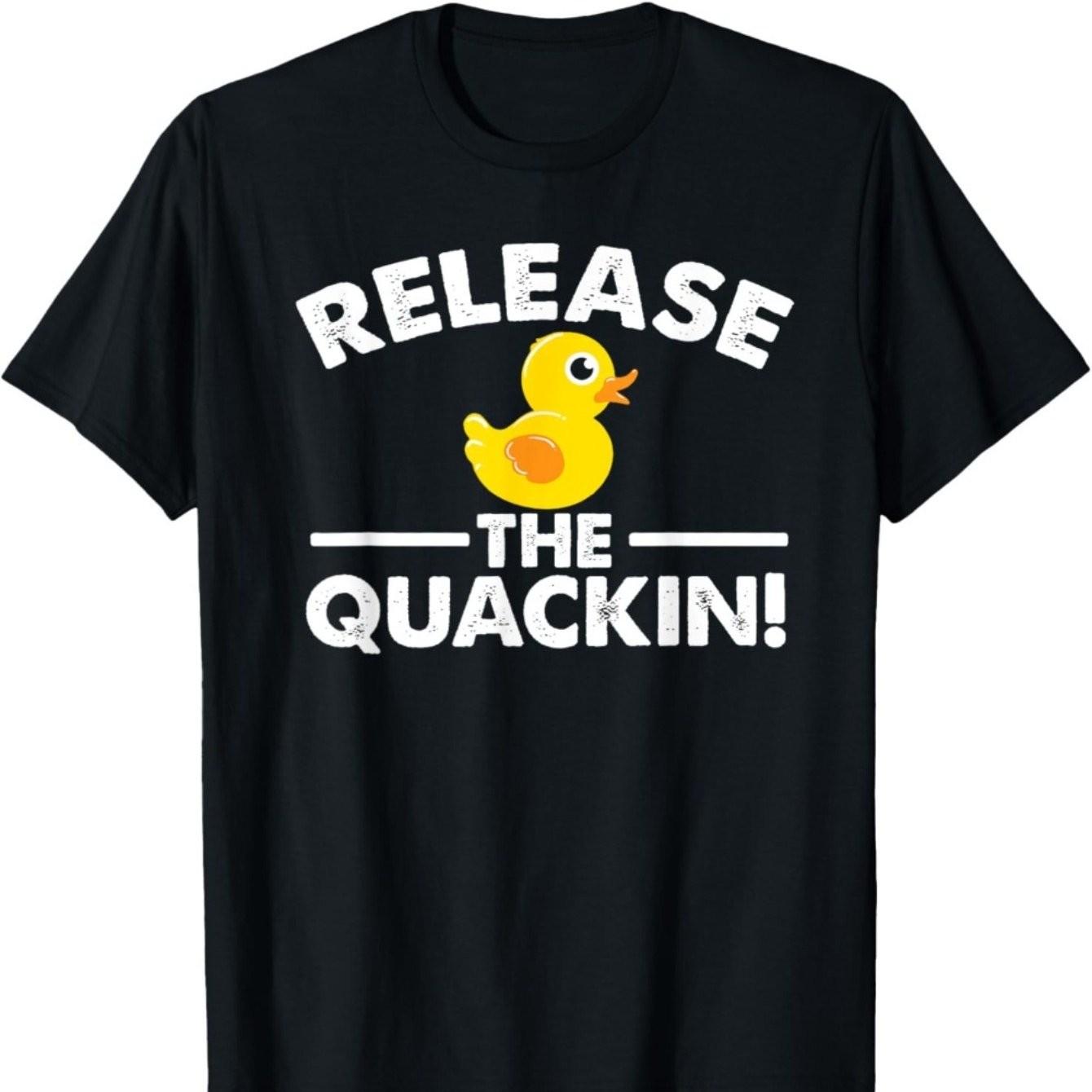 Release The Quackin Rubber Duck Graphic Tee Unisex s Casual Breathable Cotton T-Shirt S