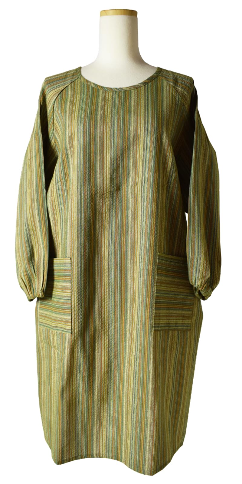 

Shijira Japanese style Made in Green [Very Berry] Apron, weave, stripes, Japan, зелений