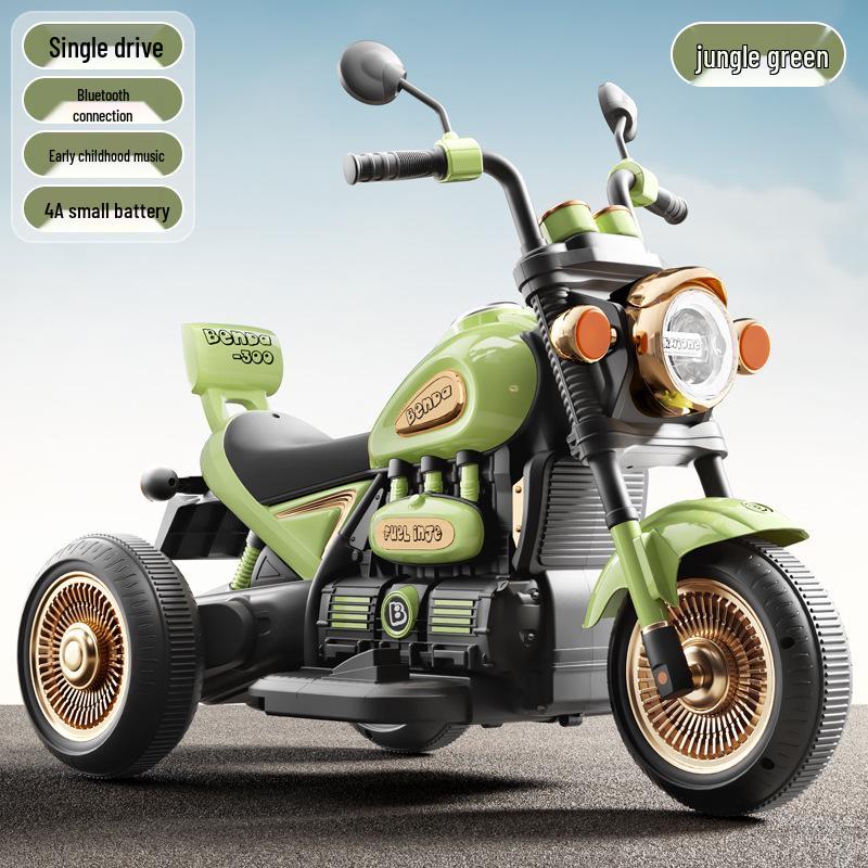 Kids Electric Ride-On Motorcycle Tricycle, Remote Control, Rechargeable, Two-Seater, Ages 1-6
