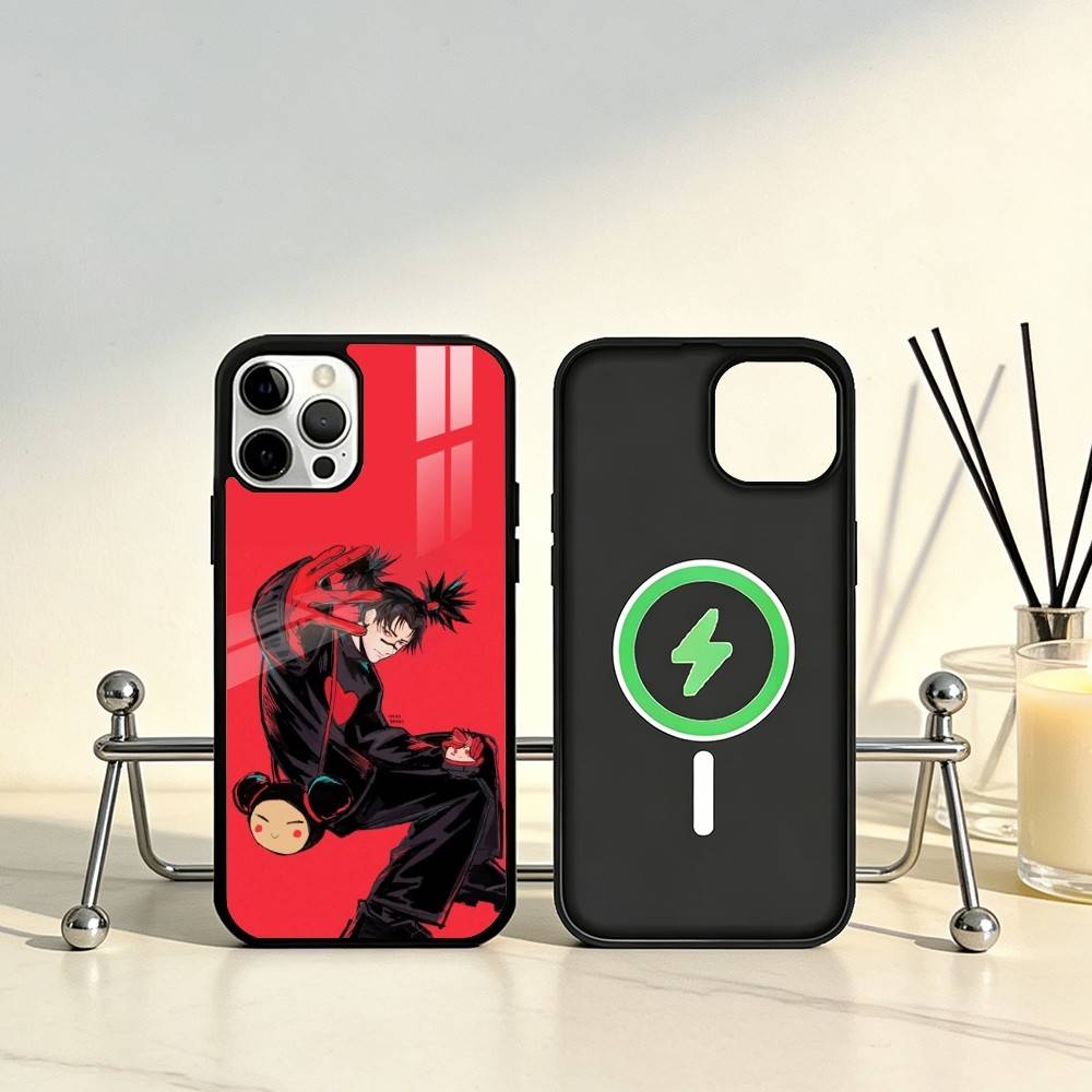 Chinese Doll Pucca And Garu Phone Case For iPhone17,16,15,14,13,12,11 Plus,Pro Max Magnetic For Magsafe Wireless Charging