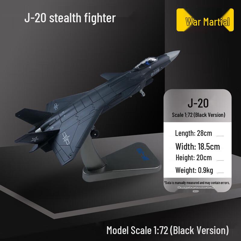 J-20 Stealth Fighter Jet Alloy Model