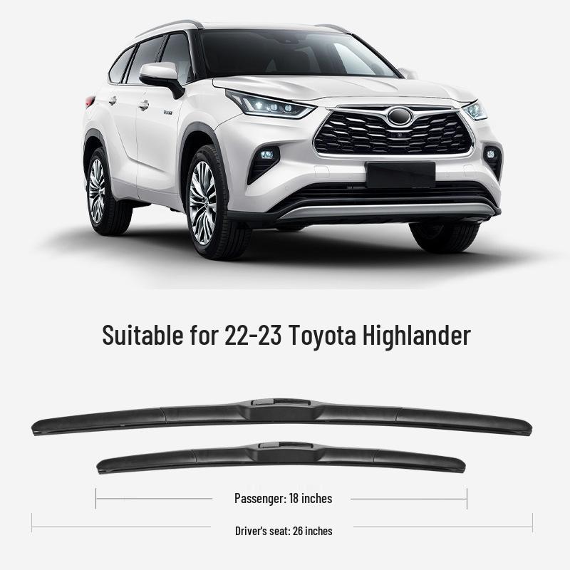 Toyota Highlander Wischer 2018-2021 Original Leiser Rahmenloser Gummiwischerstreifen