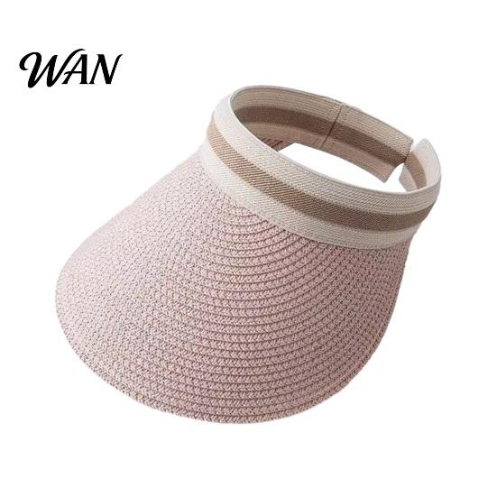 Cappello da Sole in Paglia Estivo Pieghevole, Intrecciato Traspirante Portatile Protezione UV per Spiaggia Viaggio Escursionismo Copricapo