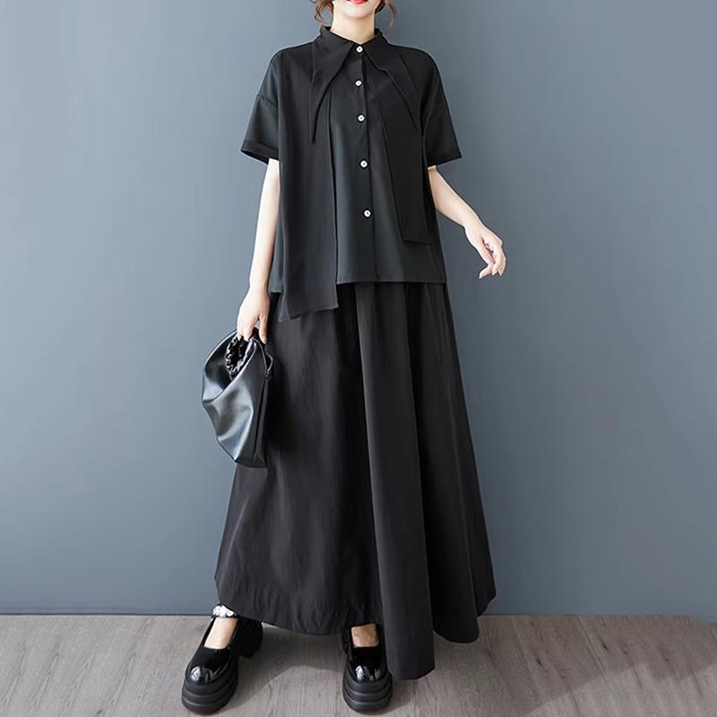 Xitao Unregelmäßiges einreihiges Hemd ZMY1058