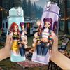 1PC Two Fashion Girl Character Art Print 750ml Color Plastic Sports Water Bottle Leakproof Flip Straw Lid Suitable for Sports Office Home Use