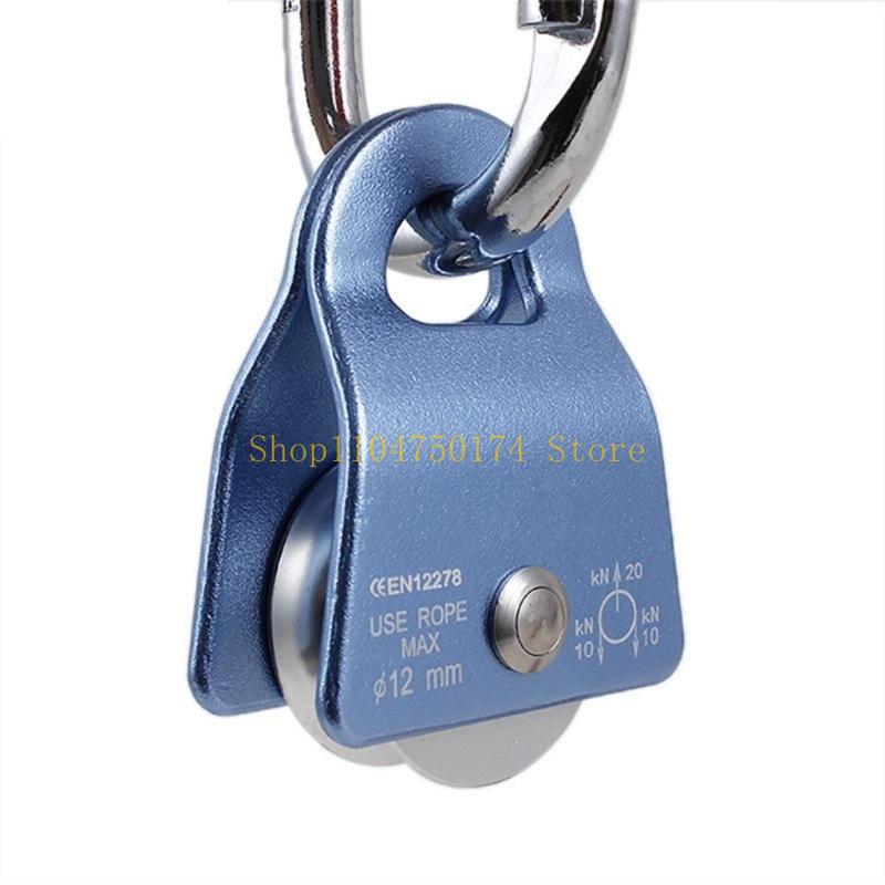 

Active Pulley Block Pulley for Rock Climbing Rope Ice Belt Lifting Sling top sale Single-Wheel синій