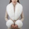 Detachable Collar Cuffs Set Soft Touch Neck Warmer Versatile Faux Fur Scarf Shawl  Evening Date