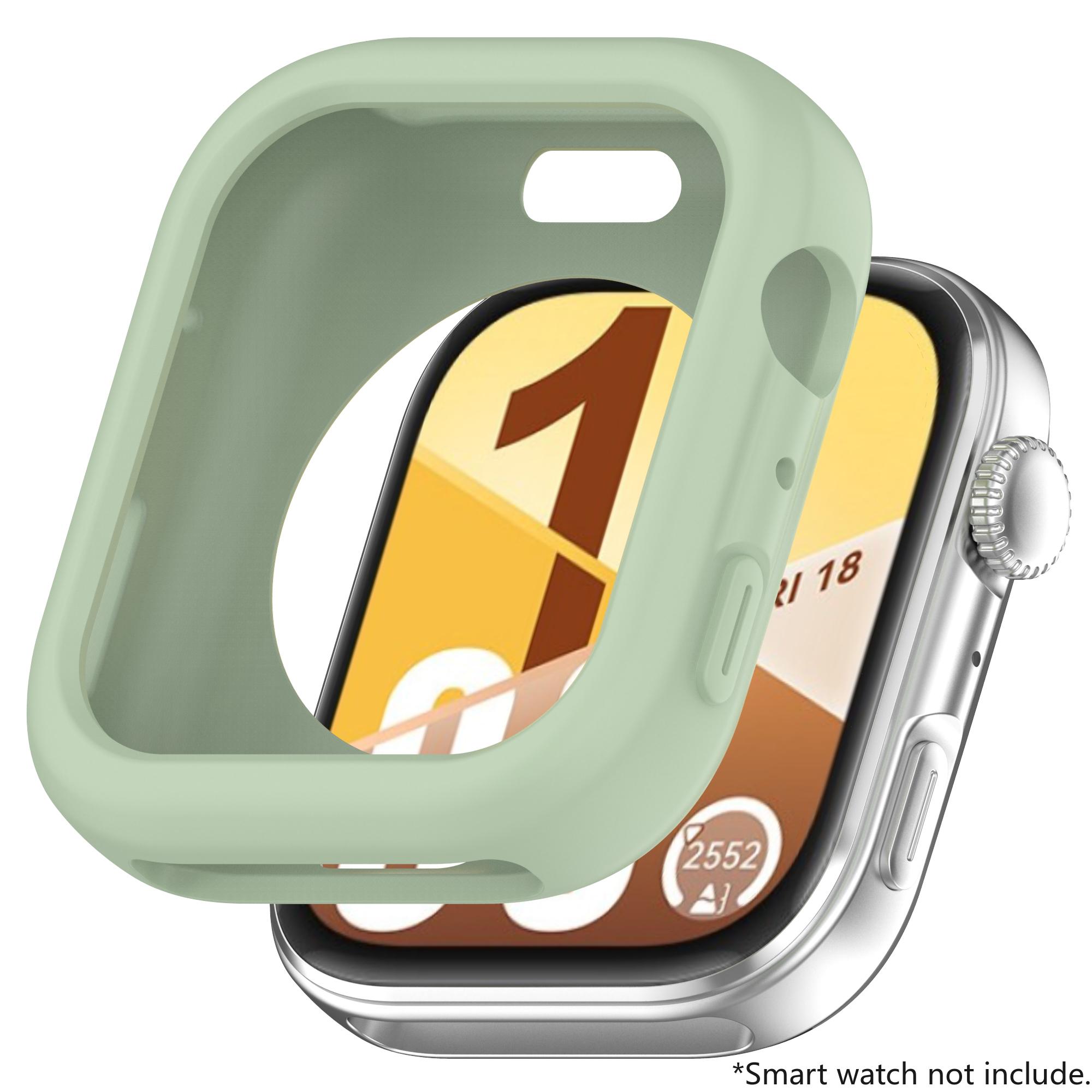 

Silicone TPU Case For Huawei Watch Fit 4 Smartwatch Screen Protector Bumper Shell for Huawei Fit4 Protective Cover Huawei Fit 4 зелёный