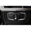 Fit For BMW X5 X6 F15 F16 2014-2018 ABS Silver Headlight Button Frame Cover Trim