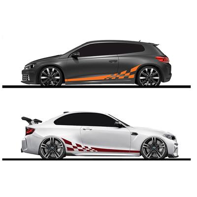 2 pezzi/lotto 220x25cm Adesivi Fai da te per Auto Entrambi i Lati Strisce da Corsa Camouflage Prodotti per Automobili Pellicola Vinilica per Car Wrapping Accessori Auto