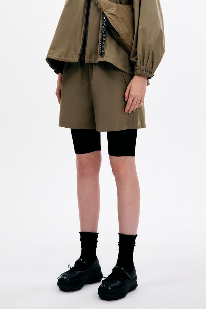 Jaa [Jaah] Elastic Waist Shorts_Beige