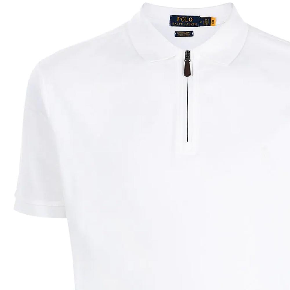 Polo Ralph Lauren Einfarbig Pullover Straight Fit Kurzarm Poloshirt Herren Oberteile Weiß 710842622-002