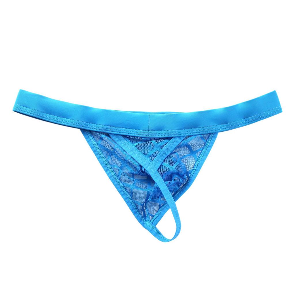 Men's Fashionable Breathable Mid-Waist Mesh Thong Underwear