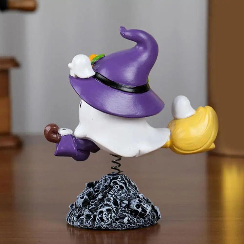 Resin Ghost Art Sculpture Cartoon Ghost Figurine Ornament Halloween Ghost Statue  Bookshelf