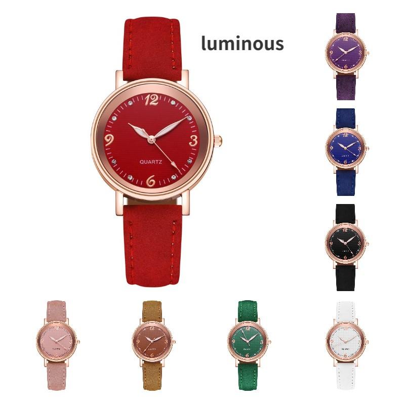 Women Quartz Analog Wrist Watch Leather Strap Casual Fashion Gift Decoration
