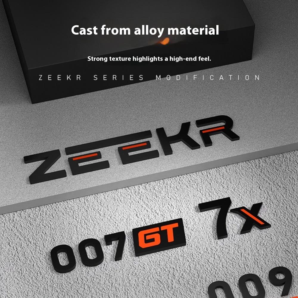 swpzb8 Fit For Zeekr 007GT 001 7X 009 007 Black Emblem Modification Black Warrior Car Rear Emblem Decoration