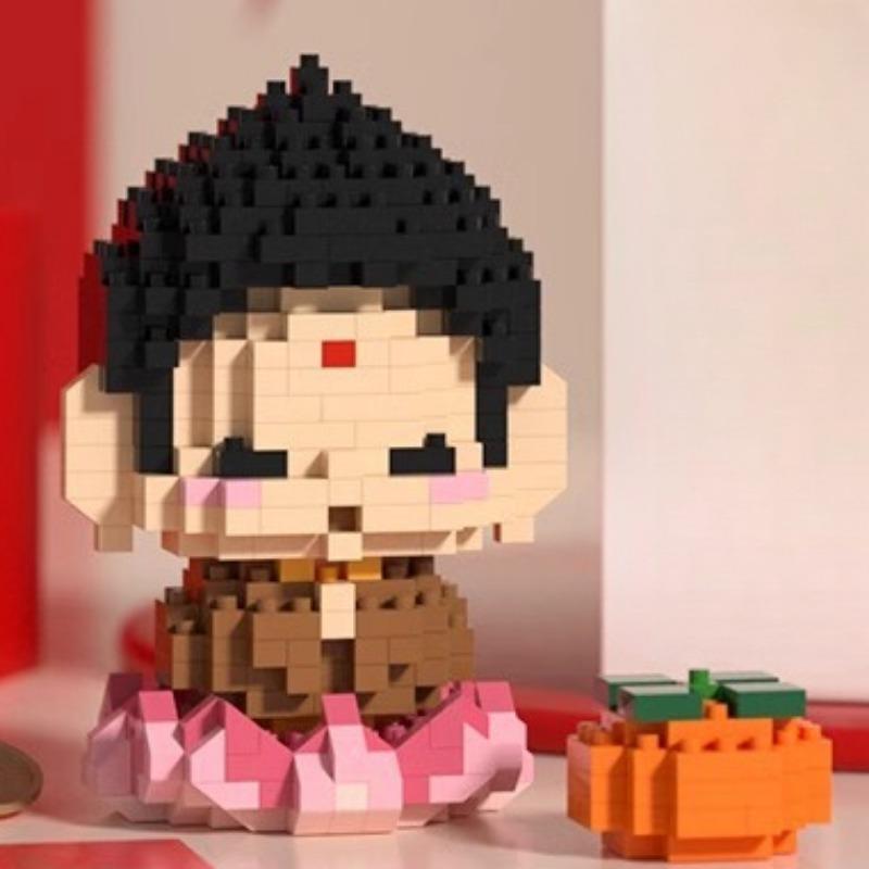 Kleine Fee, Gott des Glücks, Mond, alte Schaufensterpuppe, Bausteinpuppe, Kinderspielzeug, kreative Ornamente