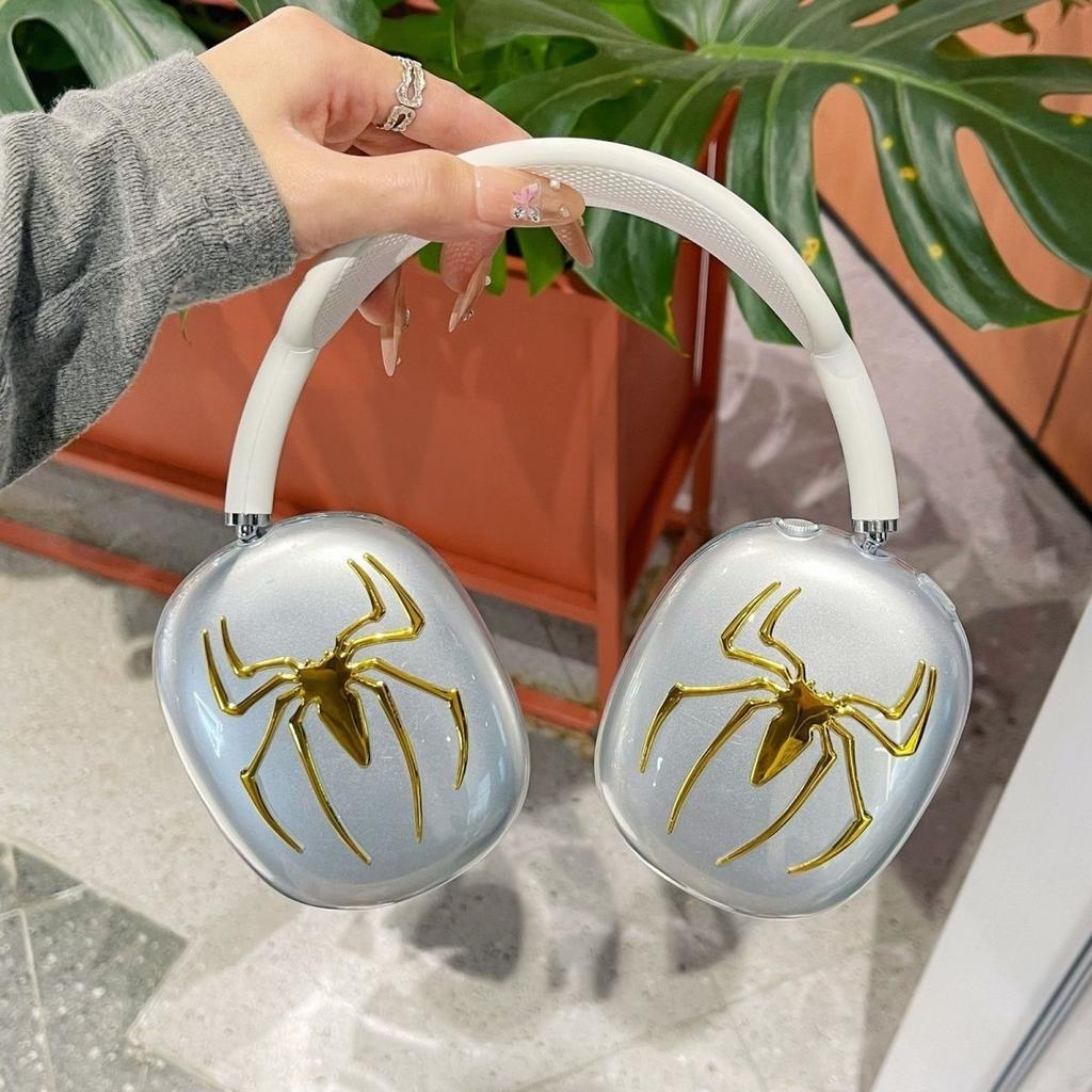 Ins Silver Cute Spider for Apple Headset AirPods Max Bluetooth Headset Case Max
