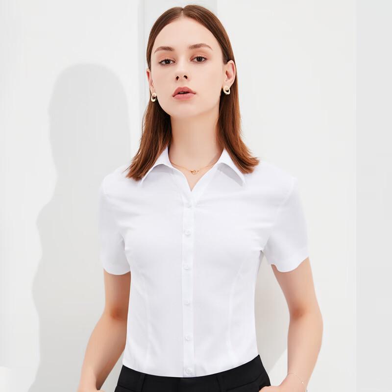 Fengxun Women s Short Sleeve Professional Work Shirt 36