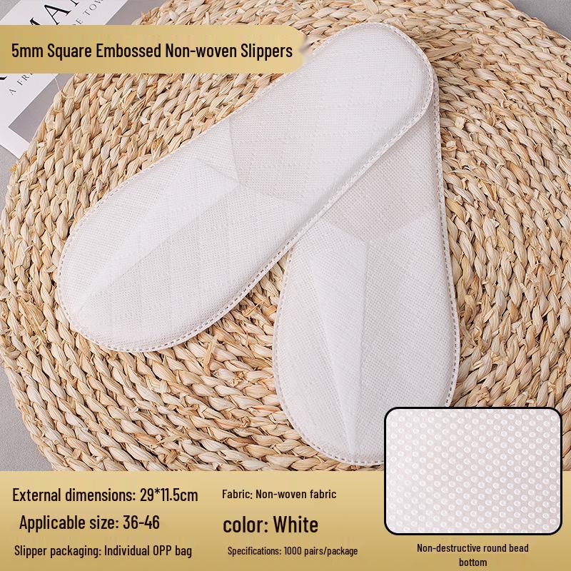 Washable Anti-Slip Hemp Cotton Linen Guest Slippers for Hotel & B&B