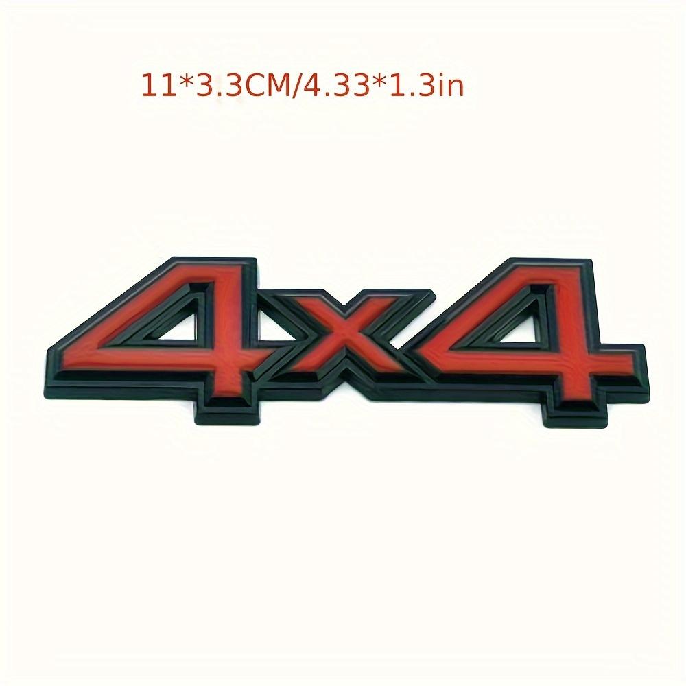 Dsycar 3D kovový emblém 4x4 - Vodotěsný, odolný proti vyblednutí odznak pro auto 4WD s snadnou aplikací lepením