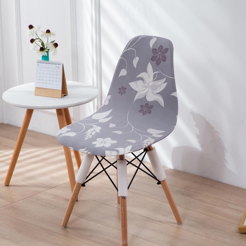 Esszimmerstuhlbezüge Elastische Schalenstuhl-Überzüge Waschbare Sitzbezüge mit Blumendruck für Hochzeit Küche Zuhause Housse Chaise