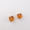 Natural Citrine Gemstone 925 Sterling Silver Jewelry Handmade Women's Earrings1" EE-172-7